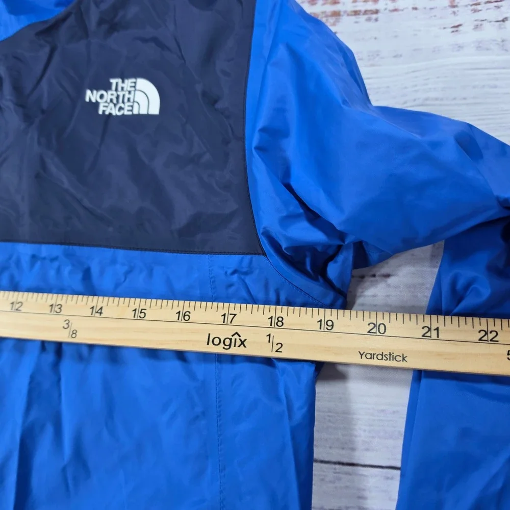 The North Face Windbreaker Jacket Boys XL 18/20 Blue Excellent Hooded Full Zip